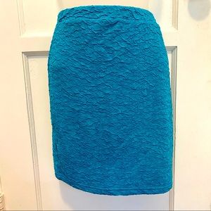 Blue Teal Bodycon Skirt